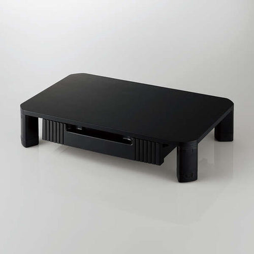 Elecom PCA-DPSP4830BK Monitor Stand with Drawer (Black)