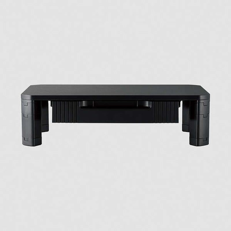 Elecom PCA-DPSP4830BK Monitor Stand with Drawer (Black)