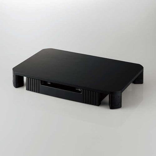 Elecom PCA-DPSP4830BK Monitor Stand with Drawer (Black)