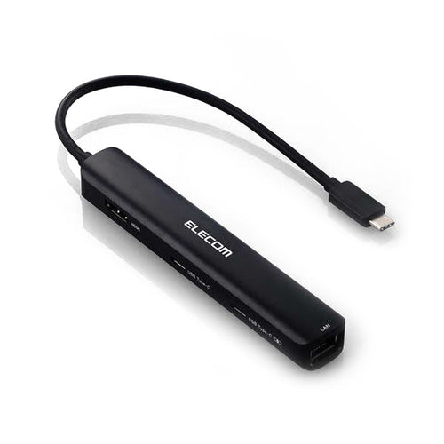 Elecom DST-C30BK 6 in 1 Docking Station 1 X USB C/HDMI/LAN Port 2 X USB A 1 X C PD100W
