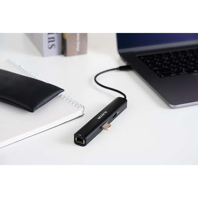 Elecom DST-C30BK 6 in 1 Docking Station 1 X USB C/HDMI/LAN Port 2 X USB A 1 X C PD100W