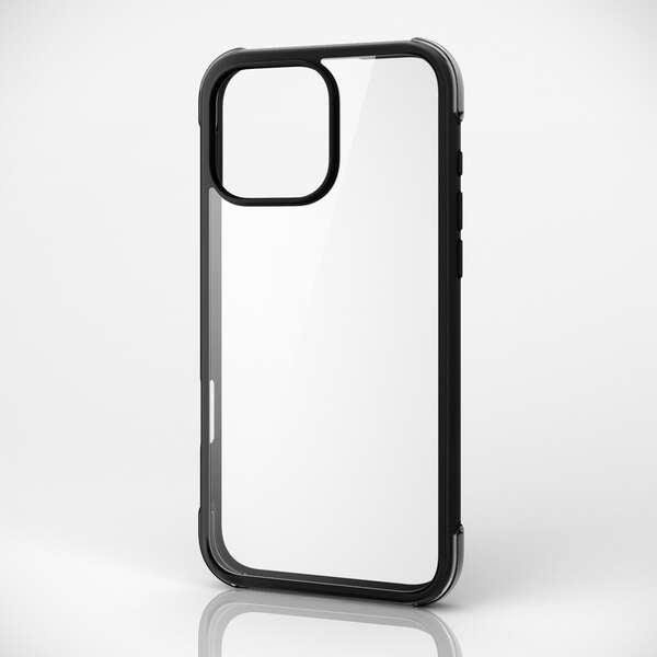 Elecom iPhone 16 Pro Max 6.9 (2024) Hybrid Case Corner Air Bag (Black x Clear)
