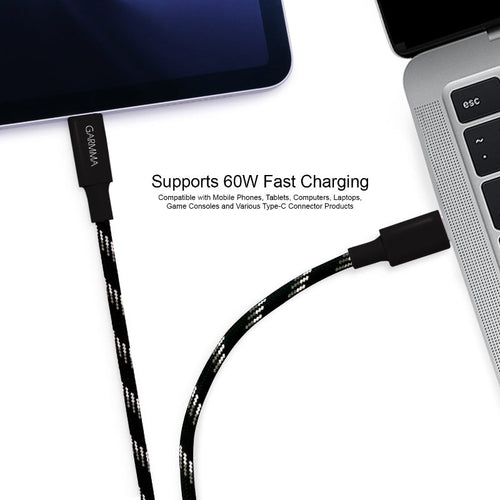Garmma  GM-7ACCBL1 Type C to C Braided Cable (Black)