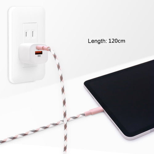 Garmma  GM-7ACCPI1 Type C to C Braided Cable (Pink)