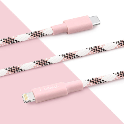 Garmma GM-7ACLPI1 Type-C to Lightning Braided Cable (Pink)