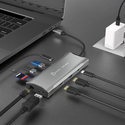 J5Create JCD397 USB-C Triple Monitor 10Gbps Mini Dock
