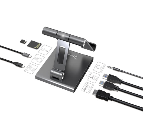 J5Create JTS224 Multi-Angle Stand with Docking Station for iPad Pro