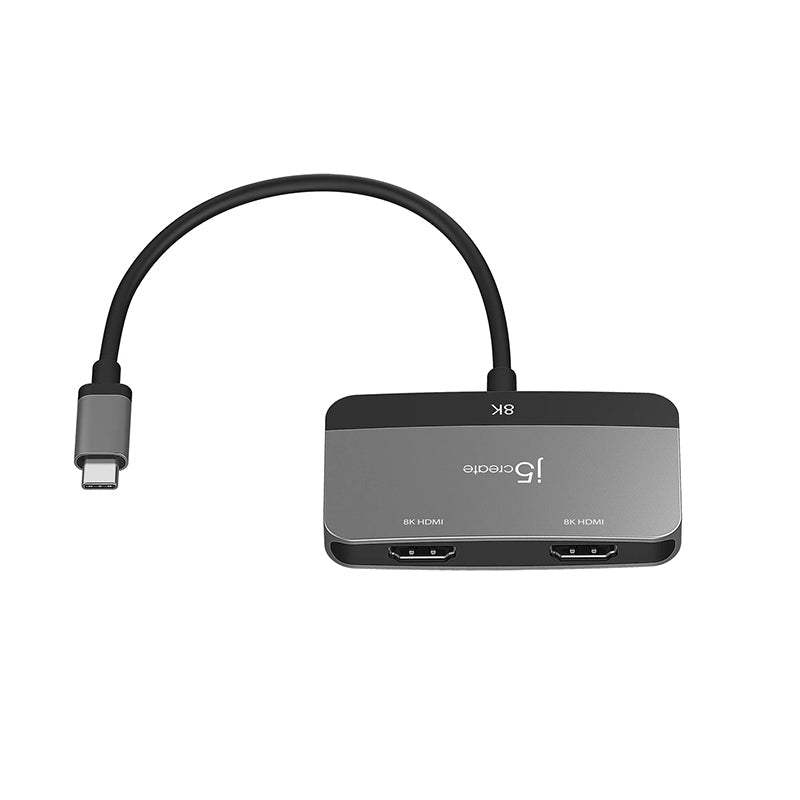 J5Create JCA465 8K USB-C to HDMI Dual Display Adapter