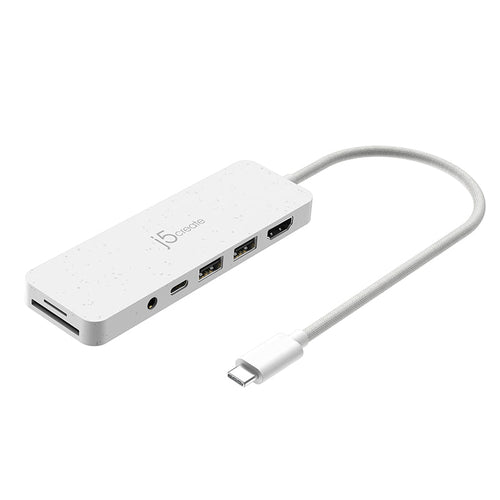 J5Create JCD373EW ECO USB-C Multi Port Hub with PD (White)