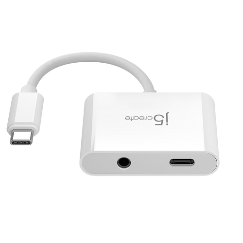 J5Create JCA122 USB-C to 3.5mm Audio with PD Adapter