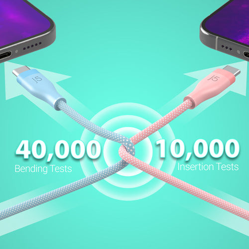 J5Create JUCX18L18R USB C to C 60W Fast Charging Cable (Pink)