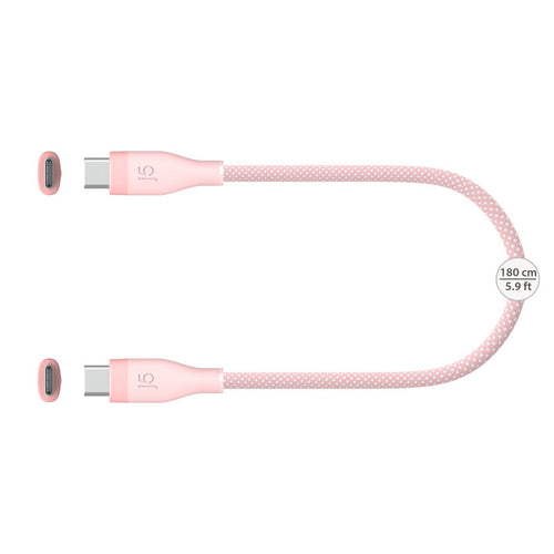 J5Create JUCX18L18R USB C to C 60W Fast Charging Cable (Pink)