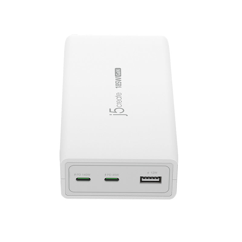 J5Create JUP3718 185W Gan PD3.1 USB-C 3-Port Charger