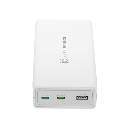 J5Create JUP3718 185W Gan PD3.1 USB-C 3-Port Charger