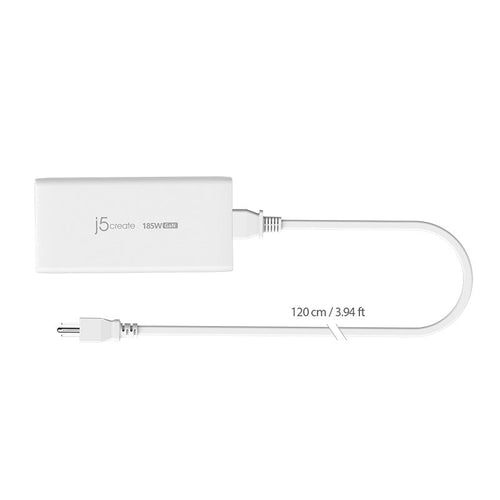 J5Create JUP3718 185W Gan PD3.1 USB-C 3-Port Charger