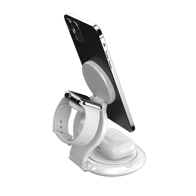 J5Create JUPW3415 Qi2 3-in-1 Magnetic Foldable Wireless Charging Station
