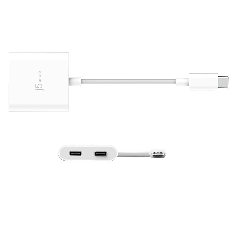 J5Create JCA164 USB-C to Dual USB-C with Video or Power Delivery