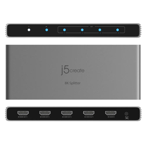 J5Create JDSH814 8K HDMI 2.1 4 Way Splitter