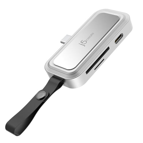 j5Create JCHSD34W USB-C to SD/microSD Adapter for Smartphones (White)