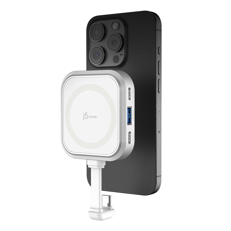 J5Create JCH168W USB-C Multi-function HUB for iPhone (White)