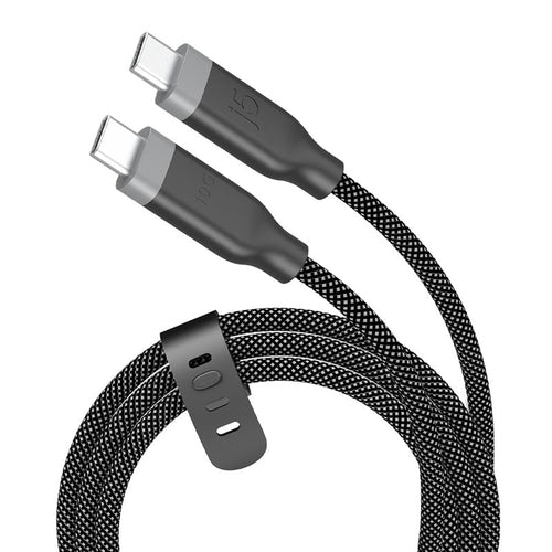 J5Create JUCX19L12B USB-C® 10Gbps/60W Ultra Soft Double-Braided Fast Charging Cable (Black)