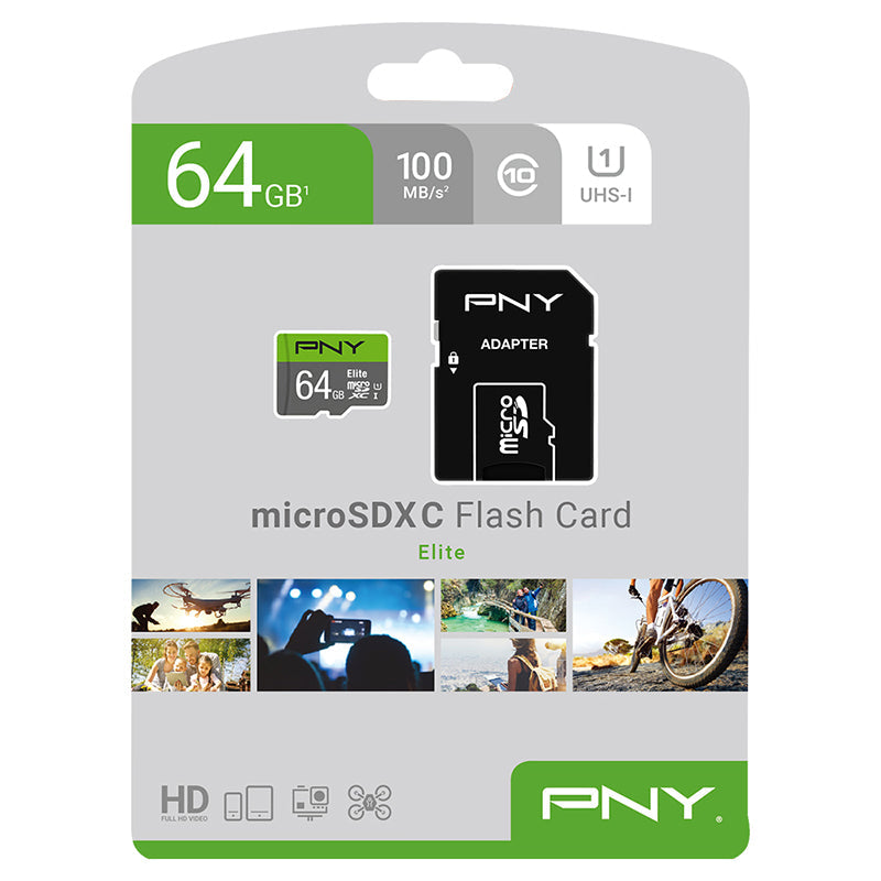 PNY Elite U1 microSD 64GB UHS-I Card