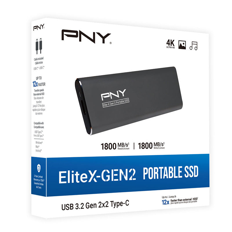 PNY Elite-X USB 3.2 Gen 2x2 1TB Portable SSD