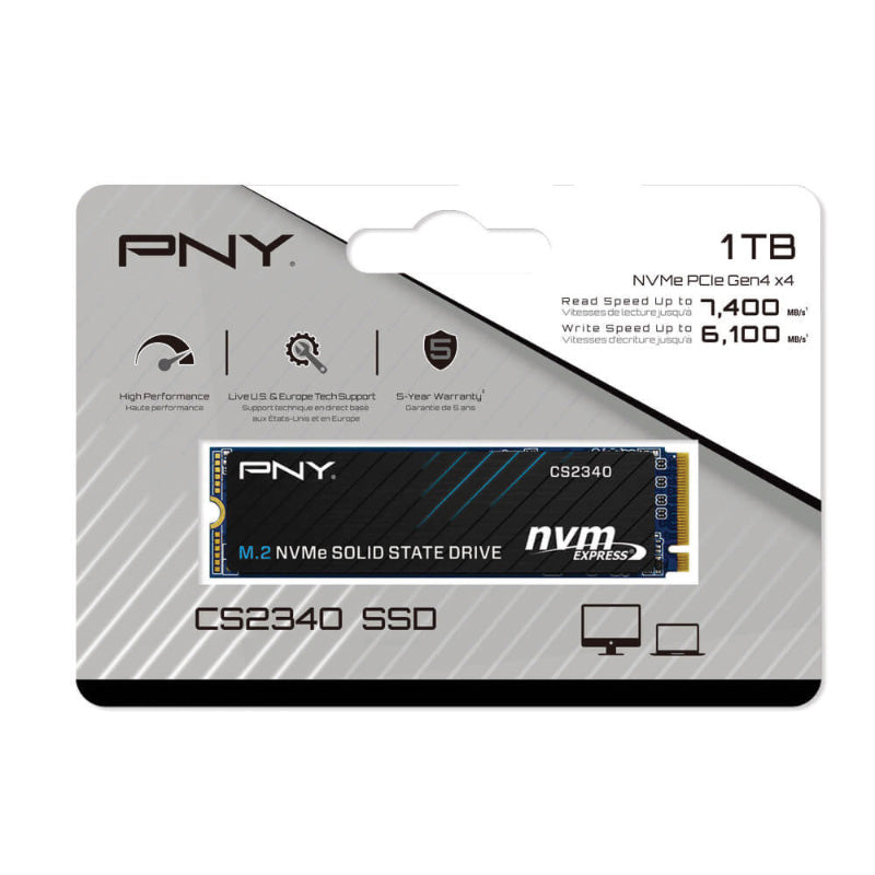 PNY CS2340 M.2 2280 NVMe Gen4x4 PS5 SSD 1TB