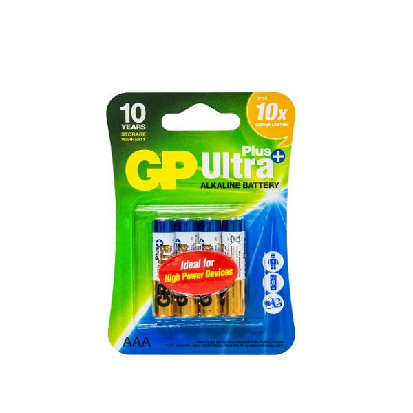 GP GPPCA24UP148 Alkaline Ultra Plus 4 AAA Card