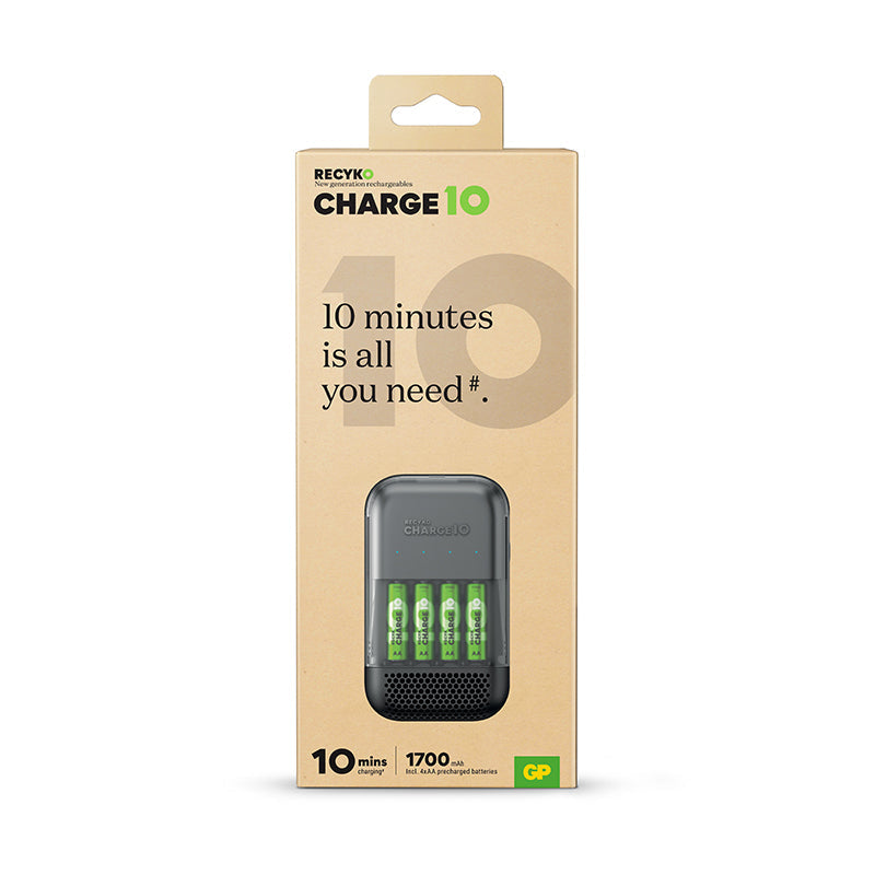 GP GPACSS491004 ReCyko Charge 10 Charger S491 with 4AA 1700mAh