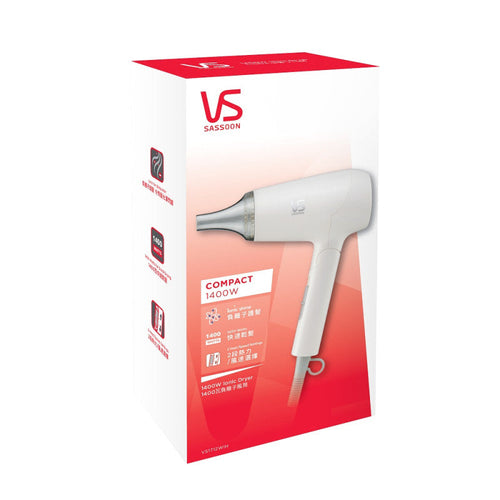 VS Sassoon VS1712WIH 1400W Ionic Dryer (White)