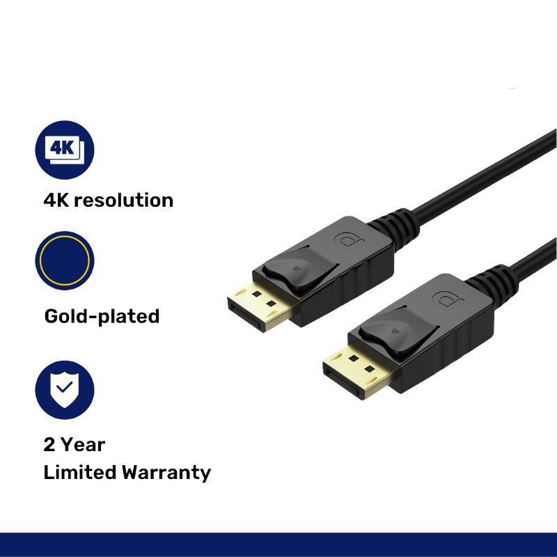 Unitek Y-C607BK Display Port Male to Male Cable (Black) 1.5M