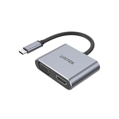 Unitek D1049A 4-in-1 Adapter HDMI + VGA + PD 100W Dual Display