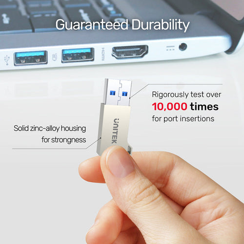 Unitek A1034NI USB-A to USB-C Ultra Tiny Zinc Adapter