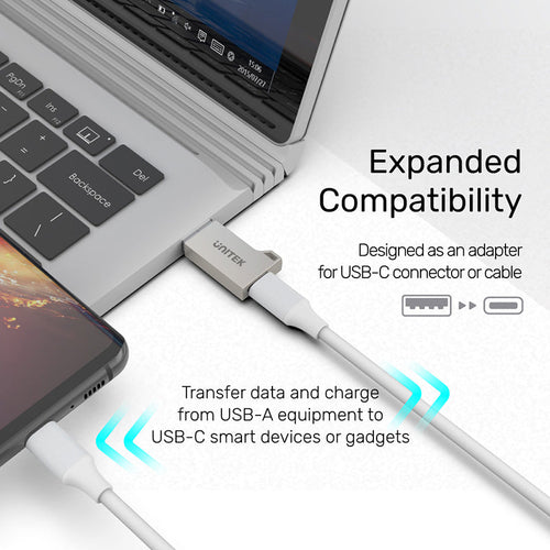 Unitek A1034NI USB-A to USB-C Ultra Tiny Zinc Adapter