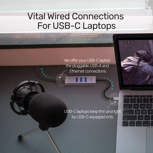 Unitek H1904A 4-in-1 USB-C Ethernet Hub