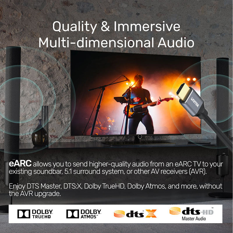 Unitek C140W HDMI 2.1 Cable 48Gbps 8K60Hz/4K120Hz (5M)