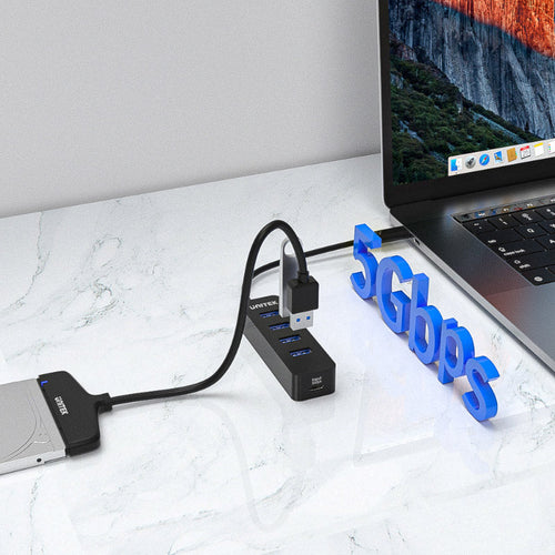 Unitek H1117B 4 Ports Powered USB-C Hub with USB-C Power Port