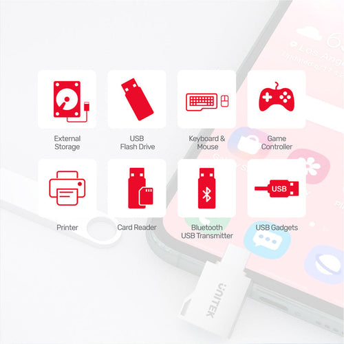 Unitek A1025GNI USB-C to USB-A OTG Adapter