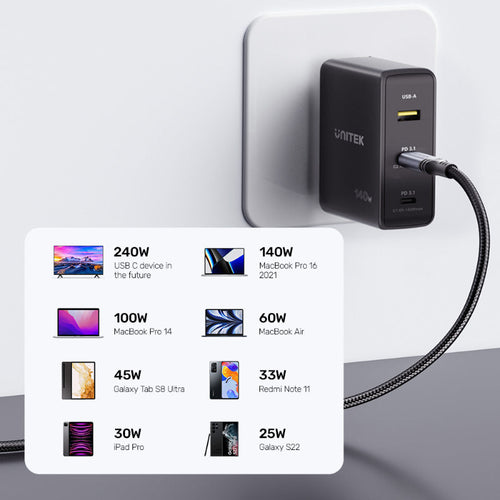 Unitek C14110GY-2M USB-C 3.1 PD Charging 240W Cable (2M)