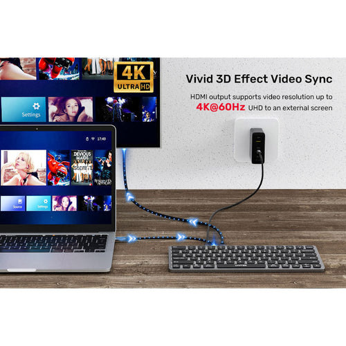Unitek D1092A 9-in-1 USB-C Hub Keyboard USB-C with PD 100W