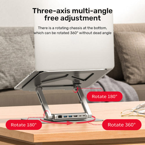 Unitek D1109A 360° Rotating Laptop Stand Hub PD100W