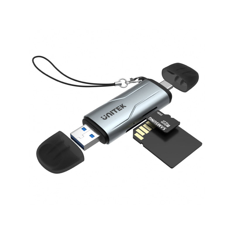 Unitek R1010A 2-in-1 USB-C and USB 3.0 Card Reader
