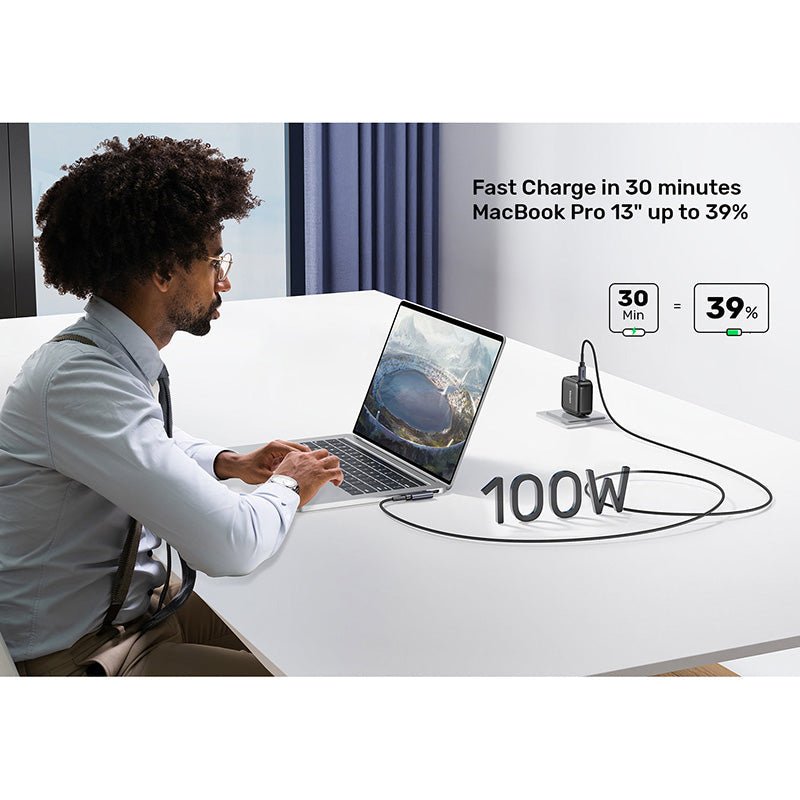 Unitek C14123BK-2M USB-C PD 100W Charging Cable L-Shape