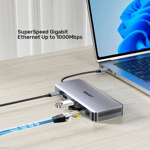 Unitek 6-in-1 USB-C Hub with M.2 SSD Enclosure D1120A