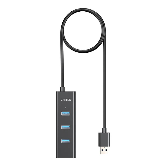 Unitek Y-3089V 4-in-1 USB-A Hub + USB-C 5V Power Cable (1.2M)