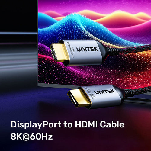 Unitek V1610A DisplayPort 1.4 to HDMI 2.1 8K60Hz Cable (1.8M)
