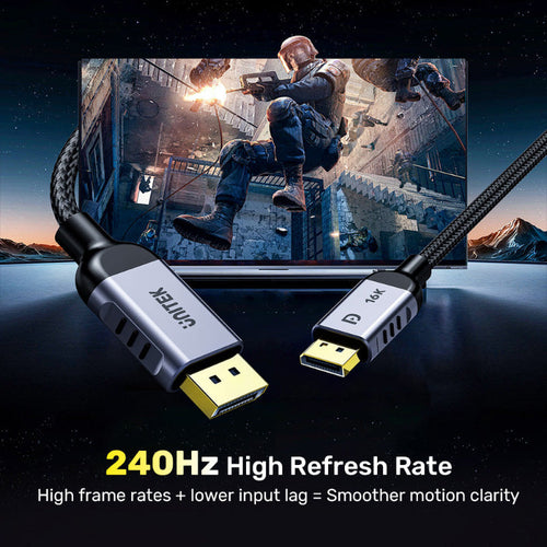 Unitek C1626GY-1M DisplayPort 2.1 Cable 16K 60Hz for Gaming (1M)