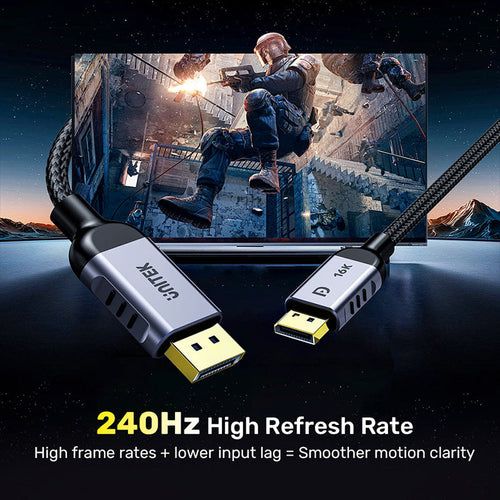 Unitek C1626GY-2M DisplayPort 2.1 16K 60Hz for Gaming Cable (2M)