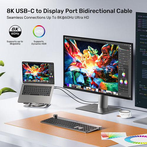 Unitek V1423D USB-C to DisplayPort 8K60Hz Bi-Directional Cable (1.8M)